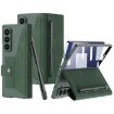 Galaxy Z Fold7 5G GKK Armor Flip Leather Case with Pen Slot - Green - 1