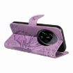 Xiaomi 14 Ultra Purple Swallowtail Butterfly Embossed Leather Case - 5