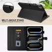 iPad Pro 13 2024 Black Rhombus Lattice Leather Smart Case - 5