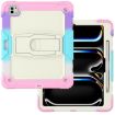 iPad Pro 13 2024 Camouflage Pink Silicone Tablet Case with Strap - 2