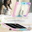 iPad Pro 13 2024 Camouflage Pink Silicone Tablet Case with Strap - 3
