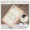 iPad Pro 13 2024 Silicone Tablet Case with Strap & Holder - Beige Rose Gold - 6