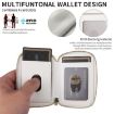 HS-005 MagSafe Magnetic Zipper Card Bag Phone Back Sticker White - 5
