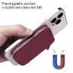 MagSafe Magnetic Zipper Card Bag for Mobile Phone - Wine Red HS-005 - 3