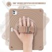 iPad Pro 13 2024 Silicone Hybrid PC Case with Rotation Holder (Light Coffee) - 3