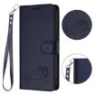 Xiaomi 14 Ultra 5G Blue Cat Rat Embossed RFID PU Case with Strap - 2