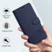 Xiaomi 14 Ultra 5G Blue Cat Rat Embossed RFID PU Case with Strap - 6