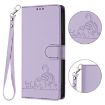 Xiaomi 14 Ultra 5G Purple Cat Rat Embossed RFID PU Case with Strap - 2