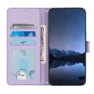 Xiaomi 14 Ultra 5G Purple Cat Rat Embossed RFID PU Case with Strap - 3