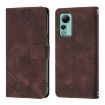 Ulefone Note 14 Embossed Leather Phone Case - Brown Skin Feel - 2