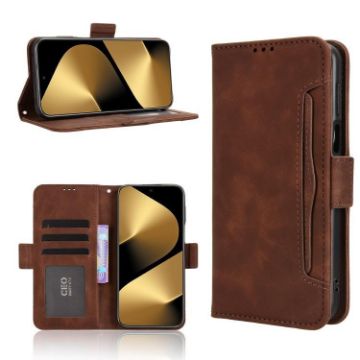 Huawei Pura 80 Ultra 5G Brown Leather Phone Case with Card Slots - 1