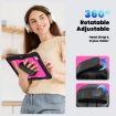 iPad Pro 13 2024 Silicone Hybrid Case with Strap - Rose Red/Black - 6
