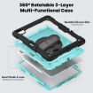 iPad Pro 13 2024 Silicone Hybrid PC Case with Strap - Light Blue/Black - 2