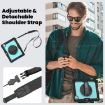 iPad Pro 13 2024 Silicone Hybrid PC Case with Strap - Light Blue/Black - 7