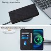 Realme Narzo 80 Pro Black 3D Embossed Flip Leather Crossbody Case - 9