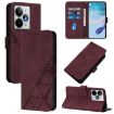 Realme Neo7 Turbo 5G Wine Red 3D Embossed Flip Leather Phone Case - 1