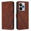 Realme Neo7 Turbo 5G Brown 3D Embossed Flip Leather Phone Case - 2