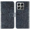 Xiaomi 14T Dark Blue Lace Flower Embossing Flip Leather Phone Case - 1