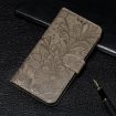 Xiaomi 14T Pro Grey Lace Flower Embossing Flip Leather Phone Case - 6