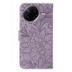 Xiaomi Poco F7 Pro/Redmi K80 Purple Lace Flower Flip Leather Case - 3