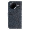 Xiaomi Poco F7 Pro/Redmi K80 Lace Flower Flip Leather Case Dark Blue - 3