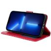 Xiaomi Poco F7 Pro/Redmi K80 Red Lace Flower Flip Leather Case - 5