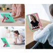 iPad Pro 13 2024 Silicone Acrylic Case with Holder - Mint Green/Rose Red - 3