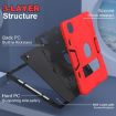 iPad Pro 13 2024 Red Black Silicone Acrylic Tablet Case with Holder - 2