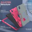 iPad Pro 13 2024 Grey Rose Red Silicone Acrylic Case with Holder - 2