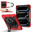 iPad Pro 13 2024 Red Black Silicone Hybrid Tablet Case - 2