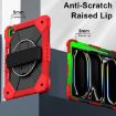 iPad Pro 13 2024 Red Black Silicone Hybrid Tablet Case - 5