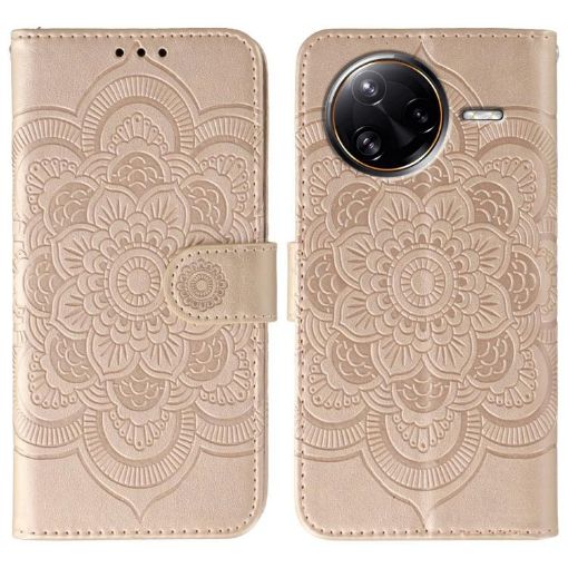Xiaomi Poco F7 Ultra/Redmi K80 Pro Rose Gold Mandala Leather Case - 1