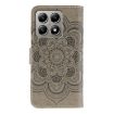 Xiaomi 14T Grey Leather Case - Sun Mandala Embossing Pattern - 3