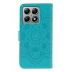 Xiaomi 14T Blue Leather Case - Sun Mandala Embossing Pattern - 3