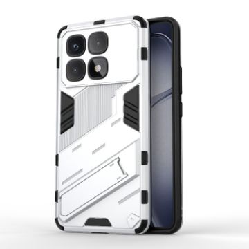 Redmi K70 Ultra Global Punk Armor Phone Case with Holder - White - 1