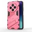 Redmi 14C 4G Global Punk Armor Phone Case with Holder - Light Red - 1