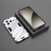 Redmi K80/Poco F7 Pro Punk Armor PC+TPU Phone Case with Holder White - 2