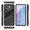 Redmi Note 14 5G Punk Armor PC + TPU Phone Case with Holder - Black - 3