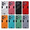 Redmi Note 14 5G Punk Armor PC + TPU Phone Case with Holder - Black - 7