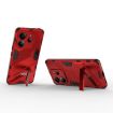 Redmi Note 14 4G Punk Armor PC+TPU Phone Case with Holder Red - 4