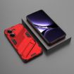 Redmi Note Turbo 4 Punk Armor Phone Case with Holder - Red, PC + TPU - 2