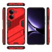 Redmi Note Turbo 4 Punk Armor Phone Case with Holder - Red, PC + TPU - 3