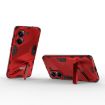 Redmi Note Turbo 4 Punk Armor Phone Case with Holder - Red, PC + TPU - 4