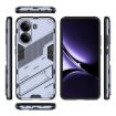 Redmi Note Turbo 4 Punk Armor Phone Case with Holder - Grey, PC + TPU - 3
