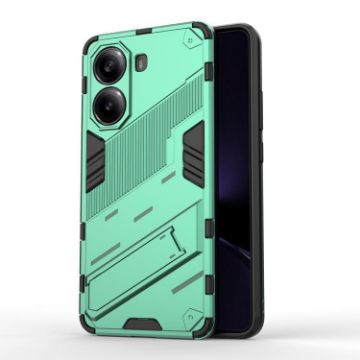 Redmi Note Turbo 4 Punk Armor Green Phone Case with Holder - PC + TPU - 1