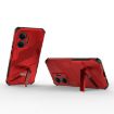 Redmi Turbo 4 Pro Punk Armor Phone Case with Holder - Red - 4