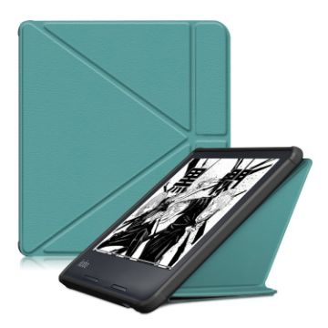 Kobo Libra Colour 2024 Green TPU Leather Smart Tablet Case - 1