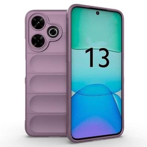 Redmi 13 4G Global Magic Shield TPU Flannel Phone Case Purple - 1