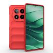 Red TPU + Flannel Phone Case for Redmi Note 14 Pro 5G - Magic Shield - 1
