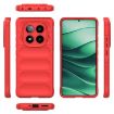 Red TPU + Flannel Phone Case for Redmi Note 14 Pro 5G - Magic Shield - 3